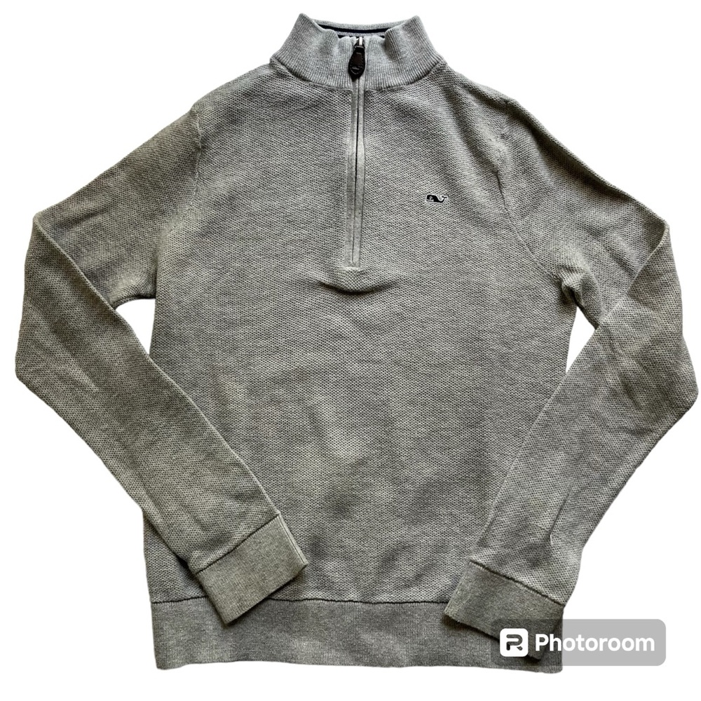 Vineyard Vines Boys Gray Quarter-Zip Sweater Size S